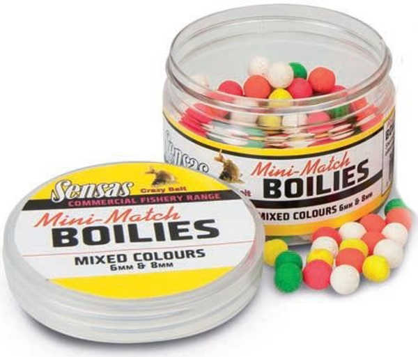 Bild på Sensas Mini-Match Boilies Mixed Colours 6-8mm