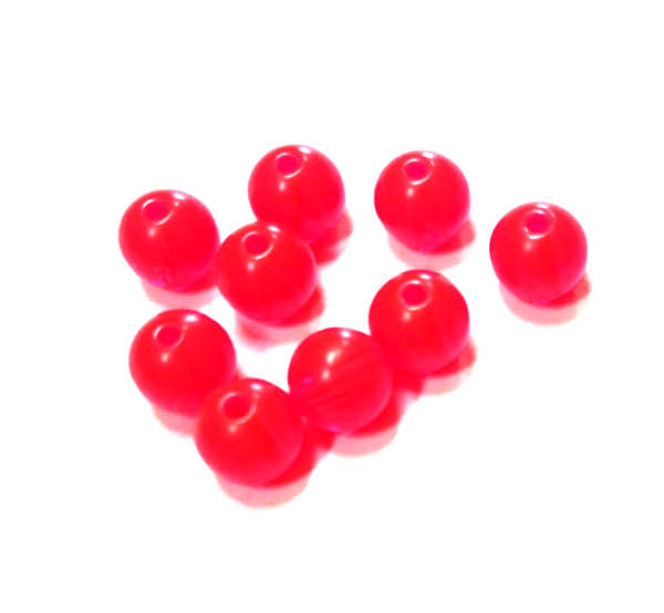 Bild på Darts Plastic Beads Fluo Red 6mm (9-pack)