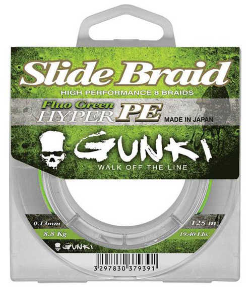 Bild på Gunki Slide Braid Fluo Green Hyper PE 125m