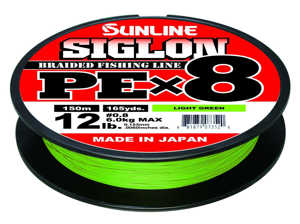 Bild på Sunline Siglon PE X8 Braid Light Green 150m 0,121mm / 3,3kg