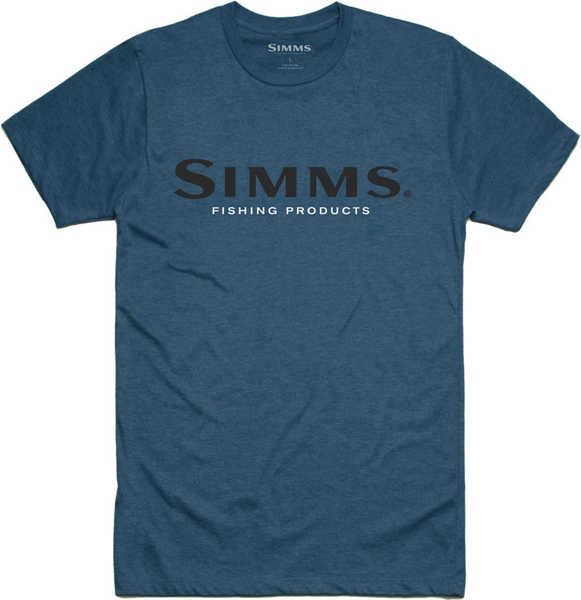 Bild på Simms Logo T-Shirt Steel Blue Heather