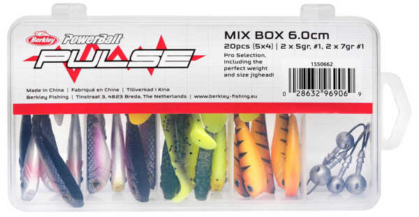 Bild på Berkley Pulse Shad MixBox With Jigheads 6cm (20 pack)