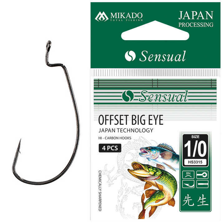 Mikado Sensual Offset Big Eye Hook  EL-GE Sportfiske - Din sportfiskebutik  online! Fri frakt vid köp över 500kr, rätt priser och snabba leveranser