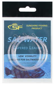 Bild på Sunshine Saltwater Tapered Nylon Leaders 10ft (3 pack) 0,46mm / 30lb