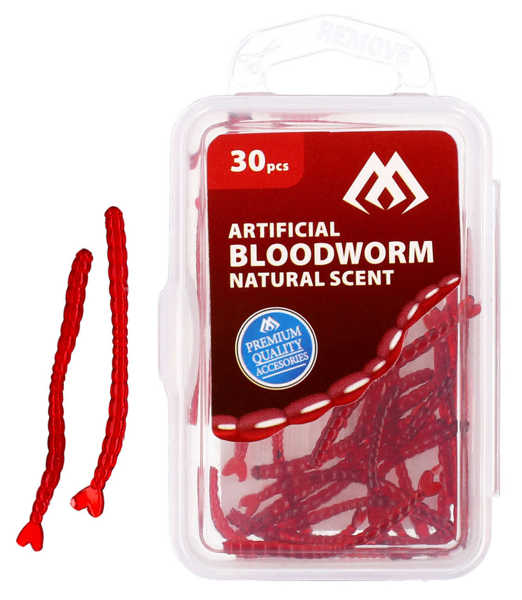 Bild på Mikado Flavoured Artificial Worm Red (30 pack)