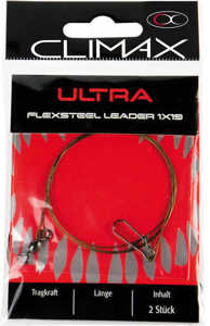 Bild på Climax Ultra Flexsteel Leader 1x19 30cm (2 pack) 20kg