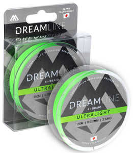 Bild på Mikado Dreamline Ultralight X4 Braid 150m Fl.Green 0.08mm/6.9kg